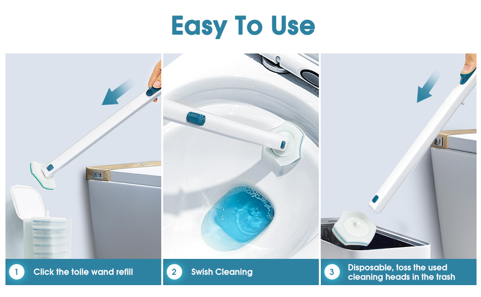 BALORIZ Disposable Toilet Wand Refills 32 Count Upgraded