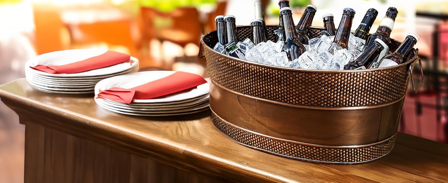 BREKX Aspen large beverage tubs for chilling drinks at parties.