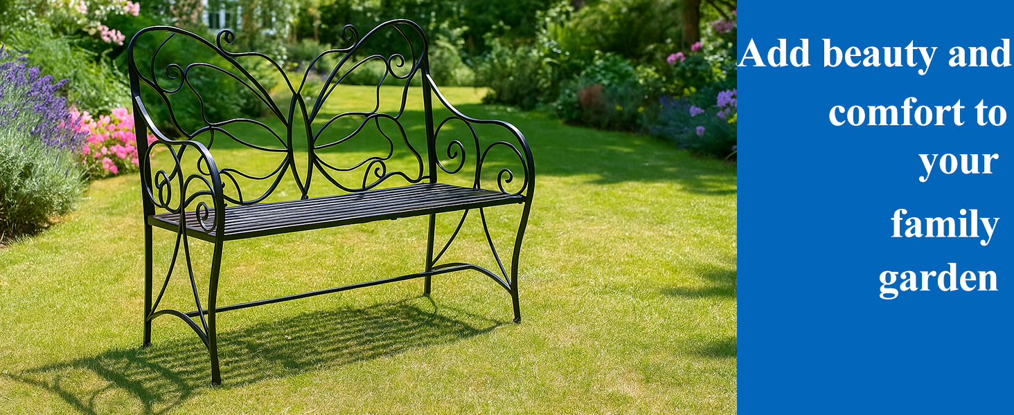 outdoor metal bench