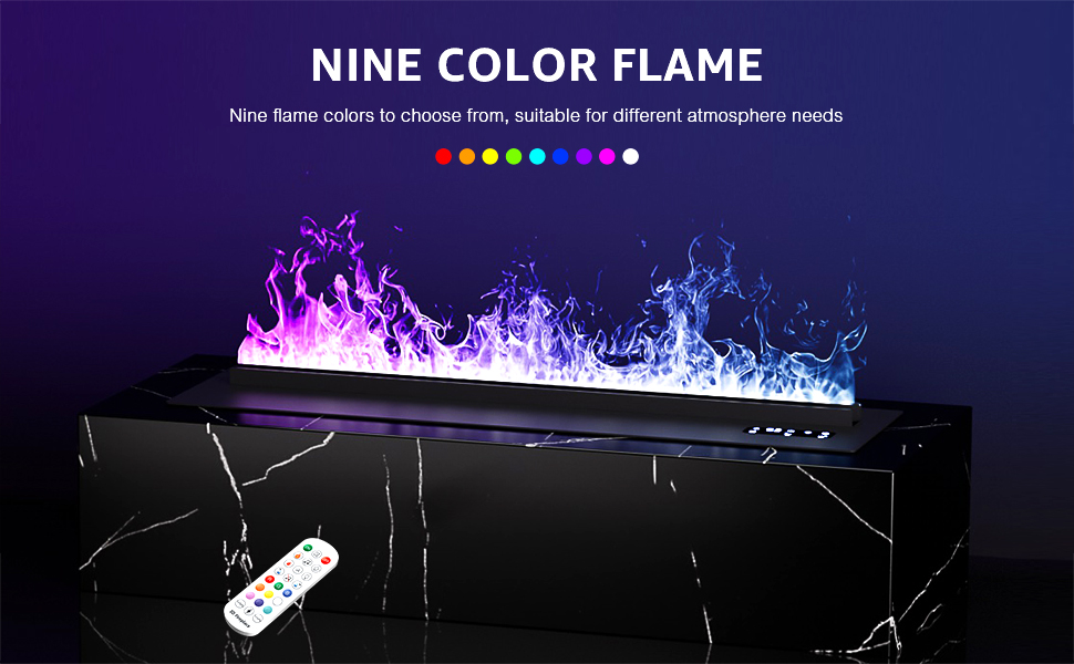 Amazon.com: Water Vapor Fireplace Recessed Multicolour