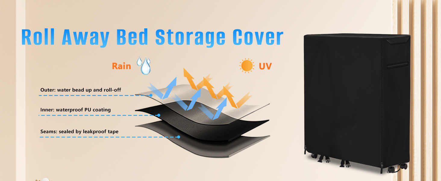 folding bed storage cover