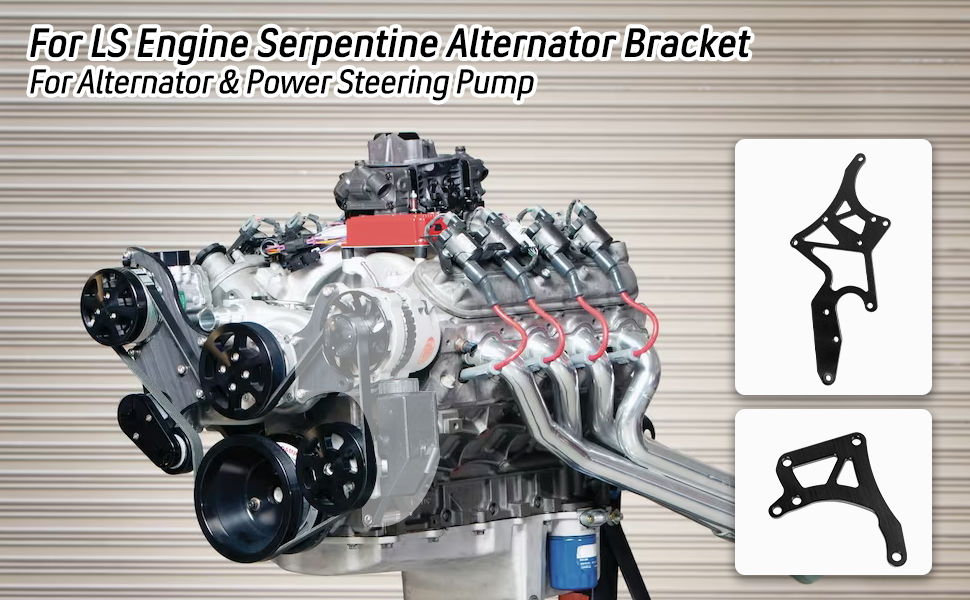 Edicapo for LS Engine Serpentine Bracket Alternator & Power Steering Pump Swap