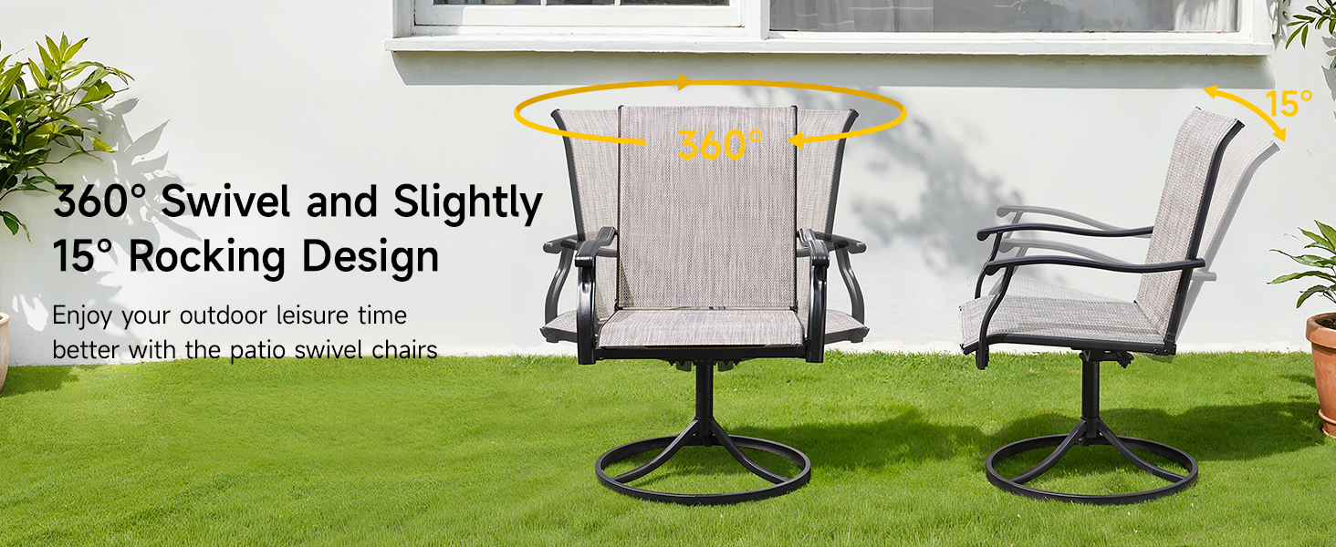 Textilene Swivel Chairs