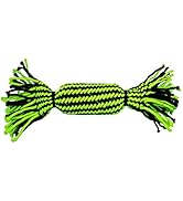 Jolly Pets Knot-N-Chew Tube Squeaker Green/Black Small/Medium