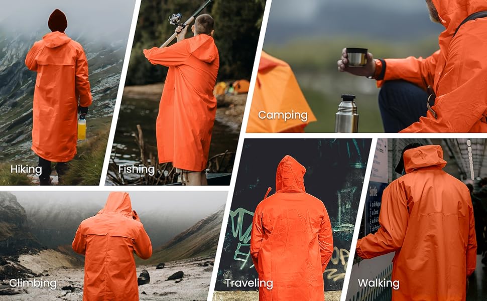 long rain jackets for men waterproof