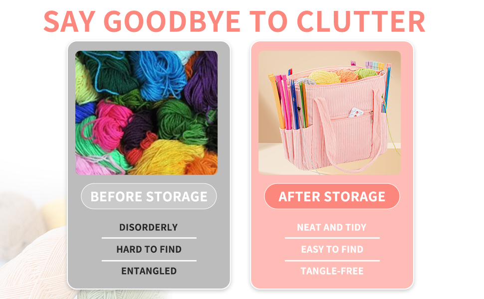 Crochet Organizer with Accessories Case