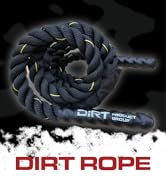 DIRT ROPE - Weighted Jump Rope - Improved Grip & Protective Sleeve - Exercise Battle Ropes - Tota...