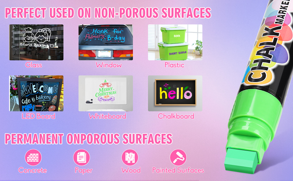 SCQAIZRX Chalk Window Markers for Cars Glass Washable 8