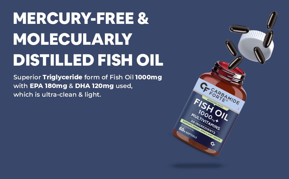 Carbamide Forte Fish Oil with Multivitamin and Omega 3 1000mg Capsules