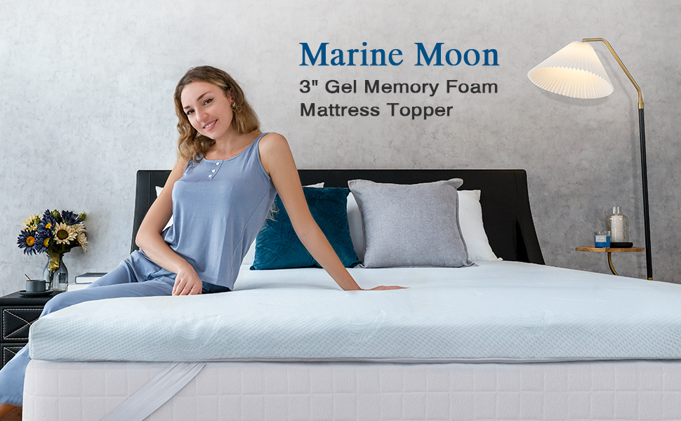 Marine Moon Over 3 Inch Queen Mattress Topper Down