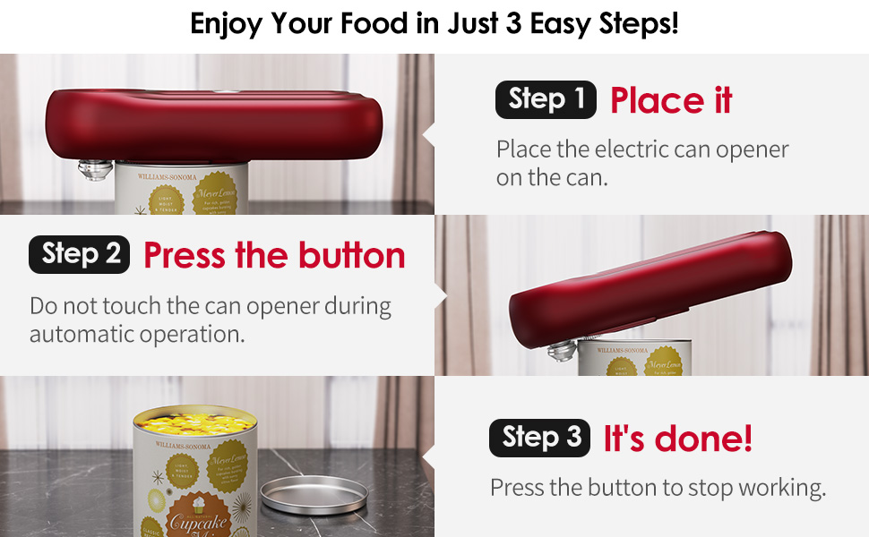 SIYOTEAM Electric Can Opener, Rechargeable Automatic Can