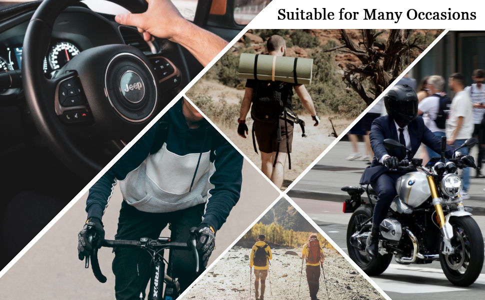 driving walking motorcycle cycling work leather gloves