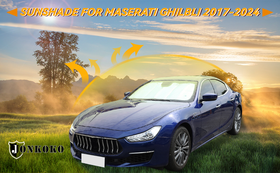 Maserati Levante用サンシェード Amazon.com: Car Windshield Sun Shade for Maserati Levante