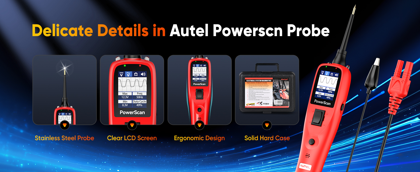 Autel PS100 automotive power probe-A+15