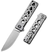 WeKnife Folding Knife Miscreant 3.0, CPM 20CV Blade Titanium Handle with Satin Finished Holes, Po...