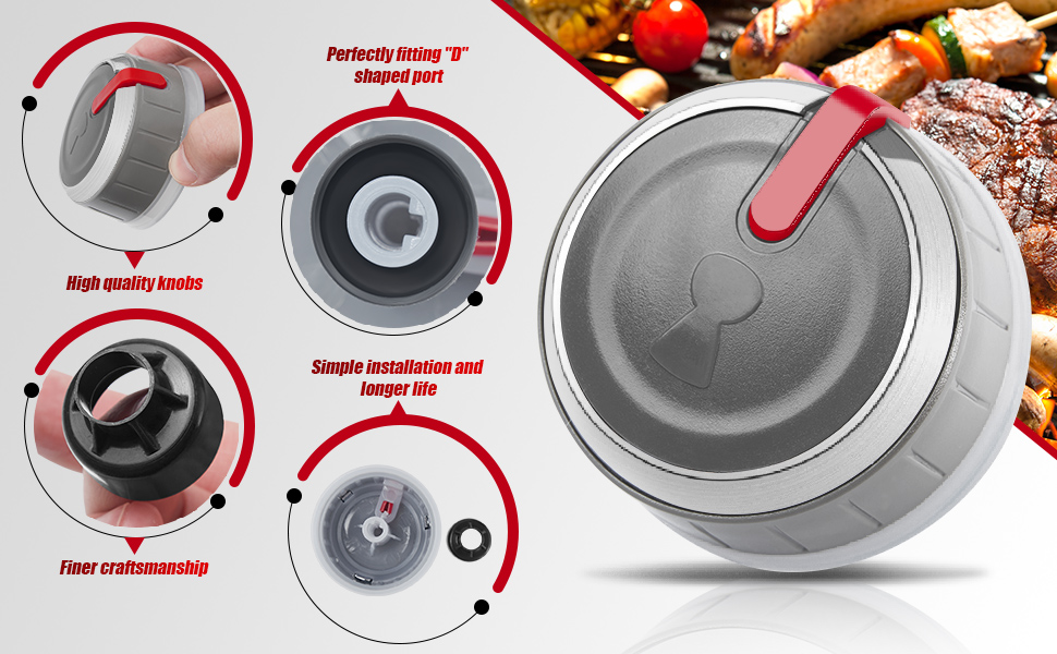 Bbsjujnn Upgraded 66753 Lighted Main Burner Control Knobs