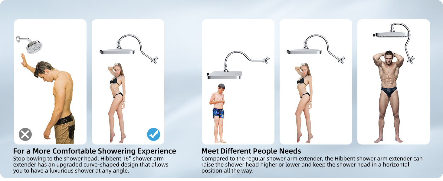 shower arm extension