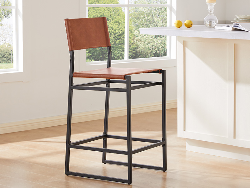 Watson & Whitely Faux Leather Counter Height Bar Stools Set