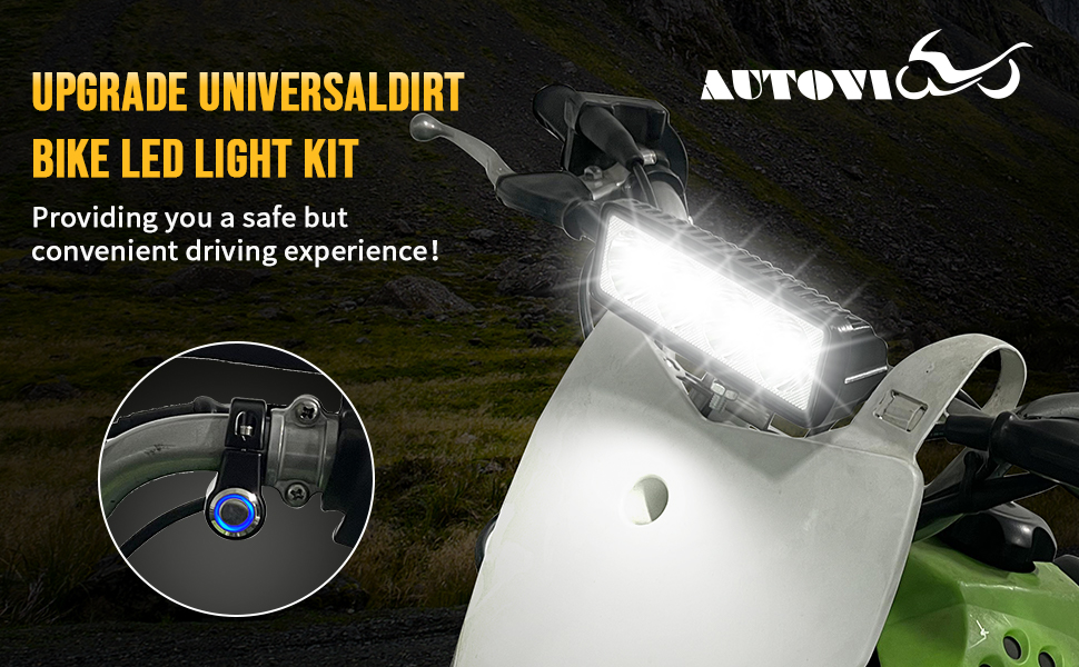 AUTOVIC Light Kit, Dirt Bike Light Bar Kit Super White
