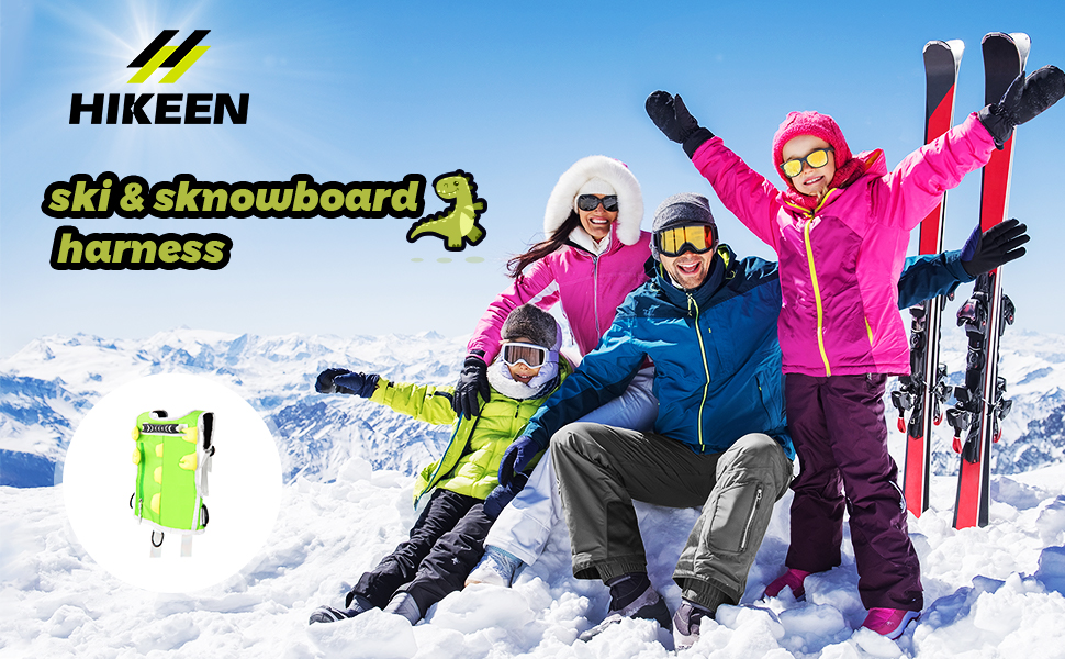 Hikeen Ski and Snowboard Harness Trainer for Kids wtih Dinosaur Shape Adjustable