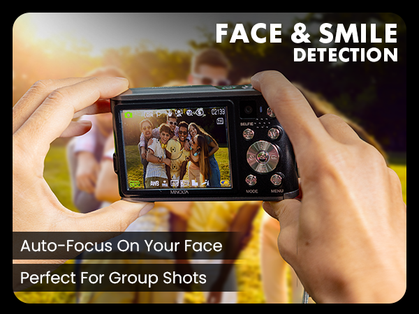 Face & Smile Detection Auto-Focus Mode 