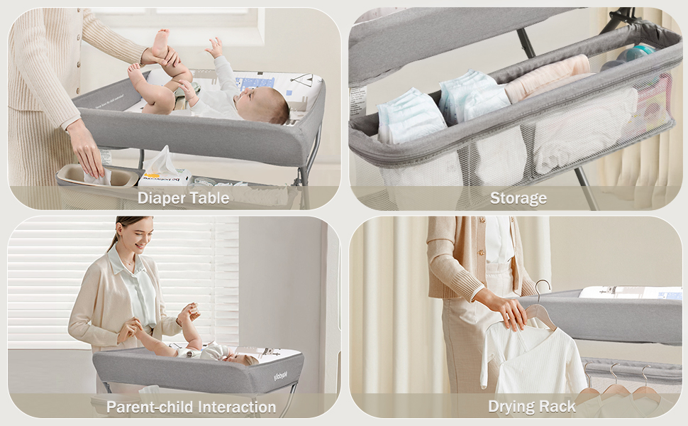 Maydolly Baby Changing Table, Portable Foldable Changing