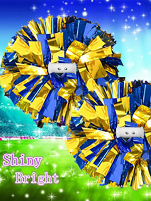 shiny bright pom poms cheer with hard handle