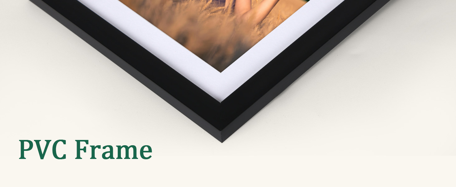 EYMPEU Black 7x5 Photo Frames, Display Pictures 6x4 with Mat or 7x5