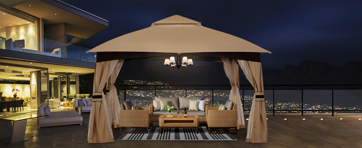 ABCCANOPY 8x8 Outdoor Gazebo Patio Gazebo with Mosquito