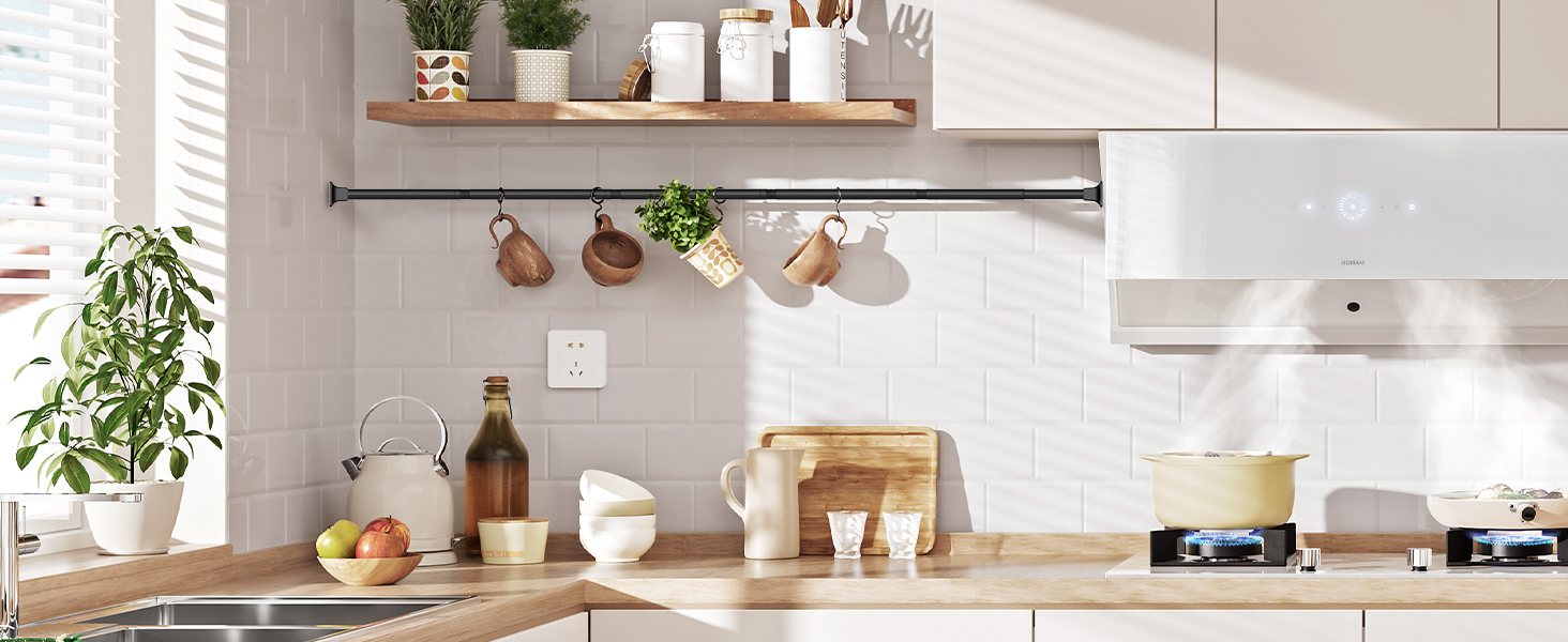 SMODBRODRE Brown Shower Curtain Rod, Adjustable 3268 Inch