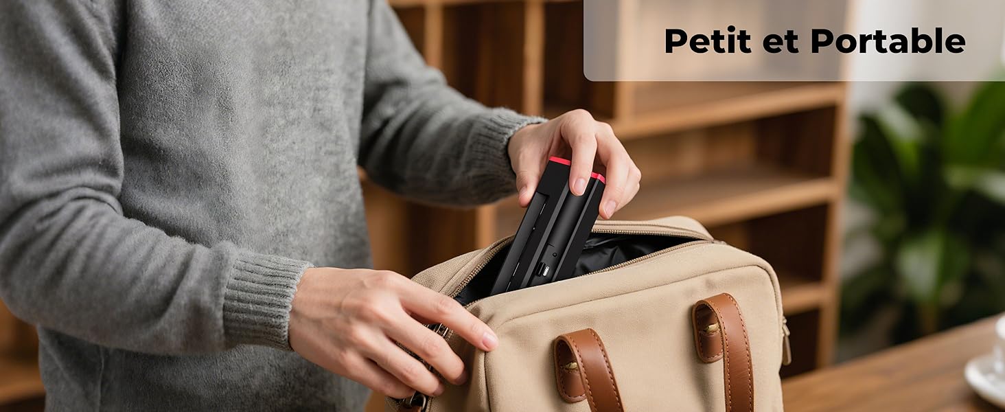 Support pour ordinateur portable ou organiseur de bureau en bois à régler à la main, avec un design pliable portable avec une finition en bois naturel.