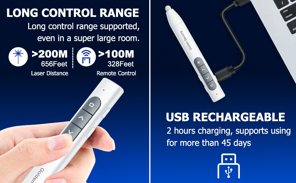 Presentation Clicker, Clicker for Powerpoint, Wireless Presenter Remote