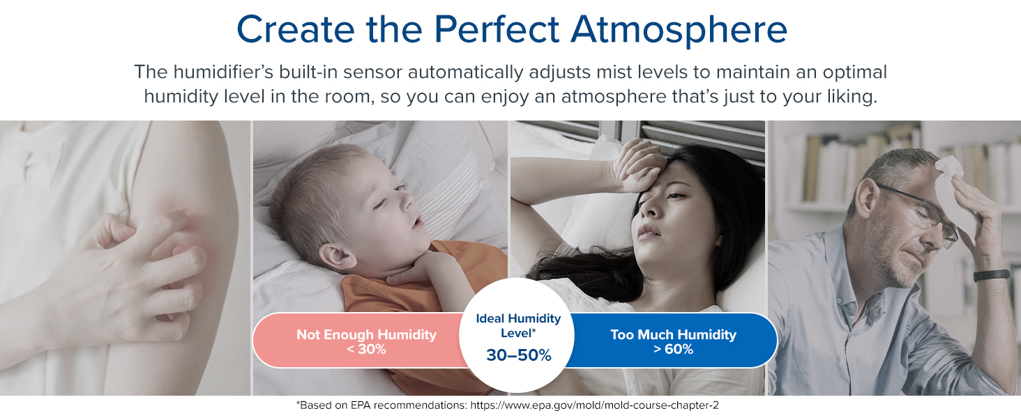 Levoit Humidifier for Bedroom, Cool Mist Humidifiers for Plants, 6L Top