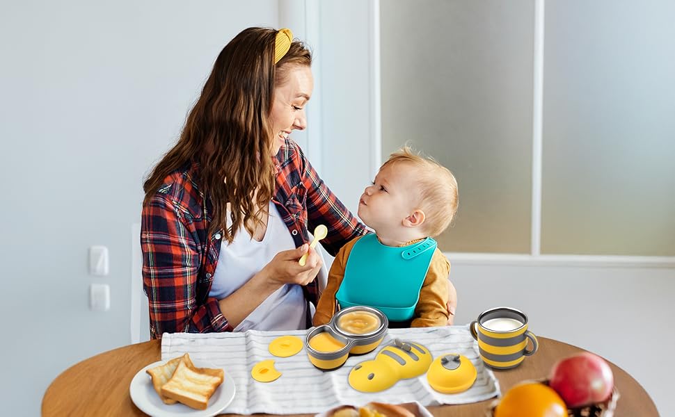 Stainless steel baby feeding bowl