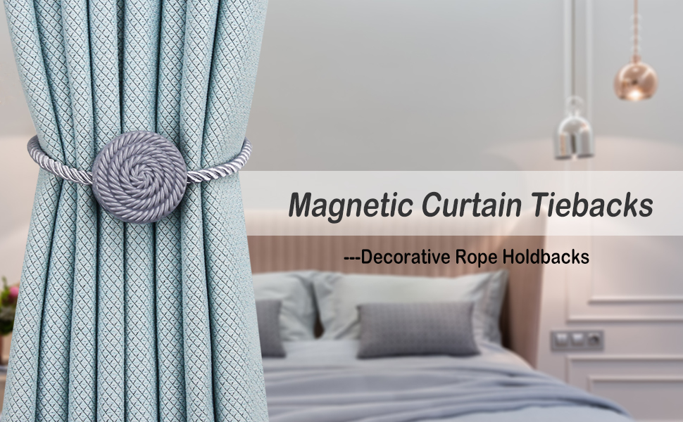 Hangtty Curtain Tie Backs 2 Pack Rope Curtain