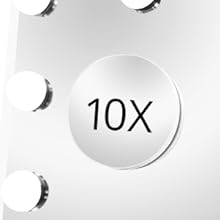 10x magnification mirror detachable