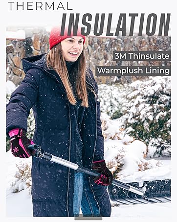 HANDLANDY insulated waterproof winter work snow ski hiking gloves