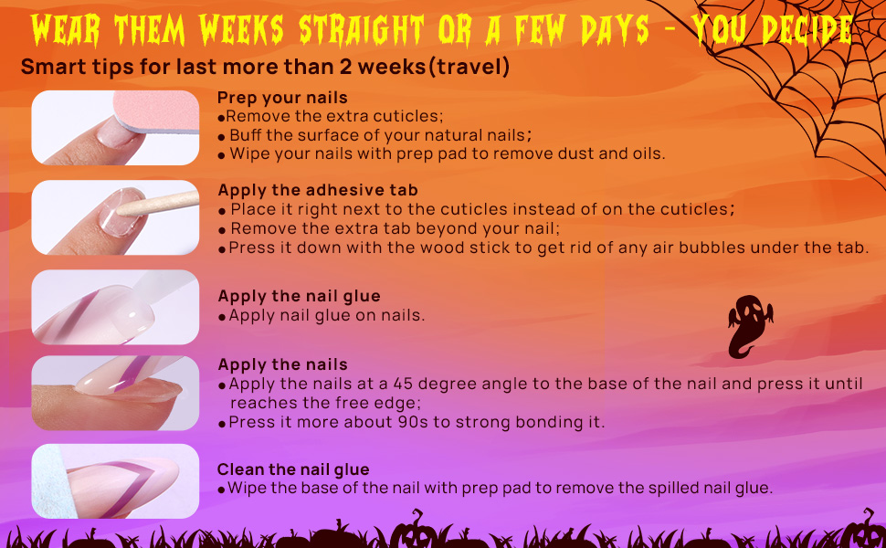 Halloween Press On Nails BTArtbox Press On Nails Long