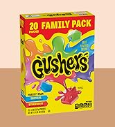 Gushers Fruit Flavored Snacks Family Pack, Tropical & Strawberry Flavors, Gluten Free Gummy Kids ...