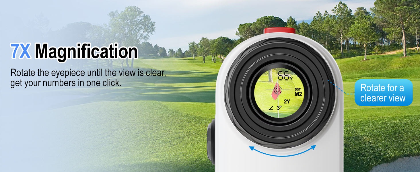 Zoom optique puissant du télémètre golf