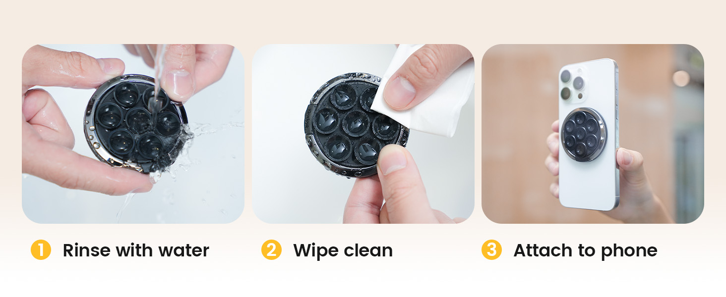 Magnetic Suction Phone Ring with Adjustable Stand 