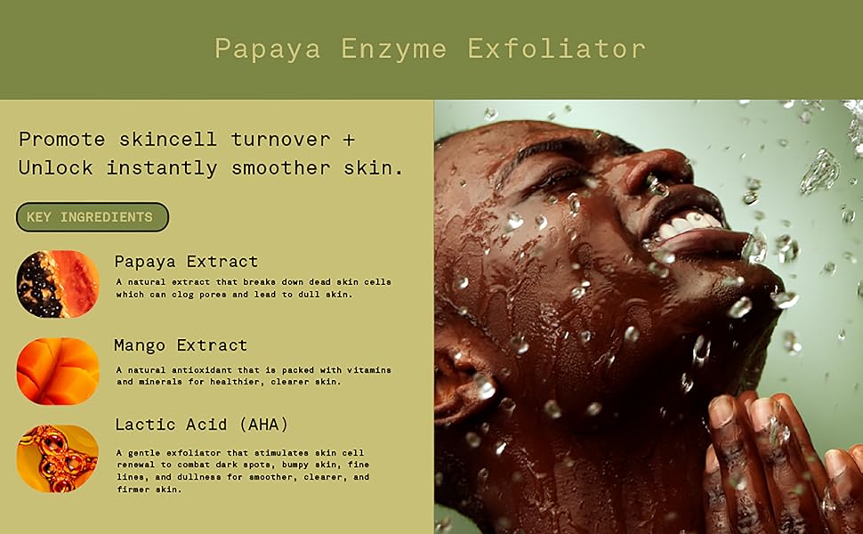 Hawthorne Men's Papaya Enzyme Exfoliator for mens skin and face care