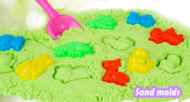 pet sand molds sensory bin box