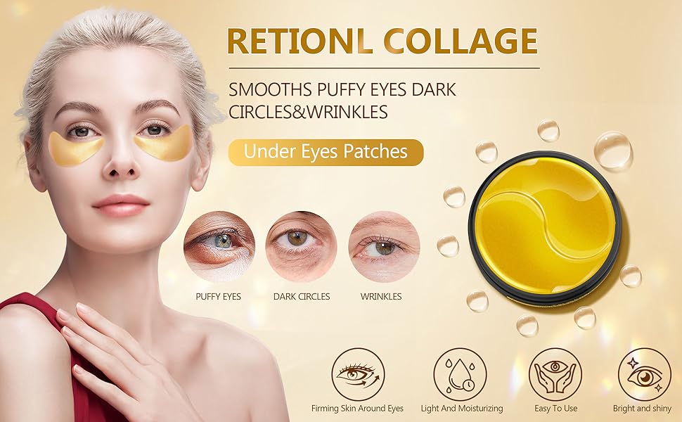 30 Pares de Retinol Colágeno Ojos