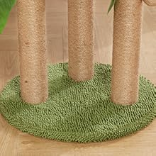 HOMYHANDS 80CM Cat Scratching Post, Medium Cat Scratcher Tree with 3 Scratching Poles Scratch Post for Large Cats with 2 Teasing Hanging Ball, Natural Sisal Rope (80CM) 21 Scratching Poles