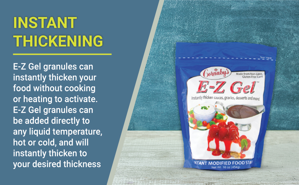 Cornaby's EZ Gel Instant Food Thickener, 16oz. (Pack of 1