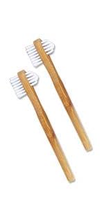 Two Bamboo Denture Brushes