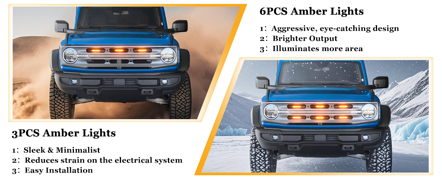 bronco big bend grille lights