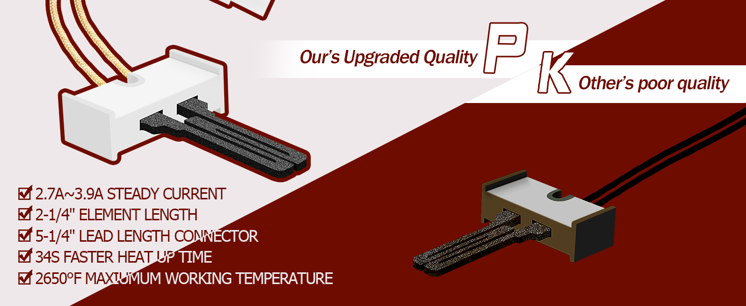 LH33ZS004 Furnace Hot Surface Ignitor Replacement for Carrier Bryant Payne KenMore