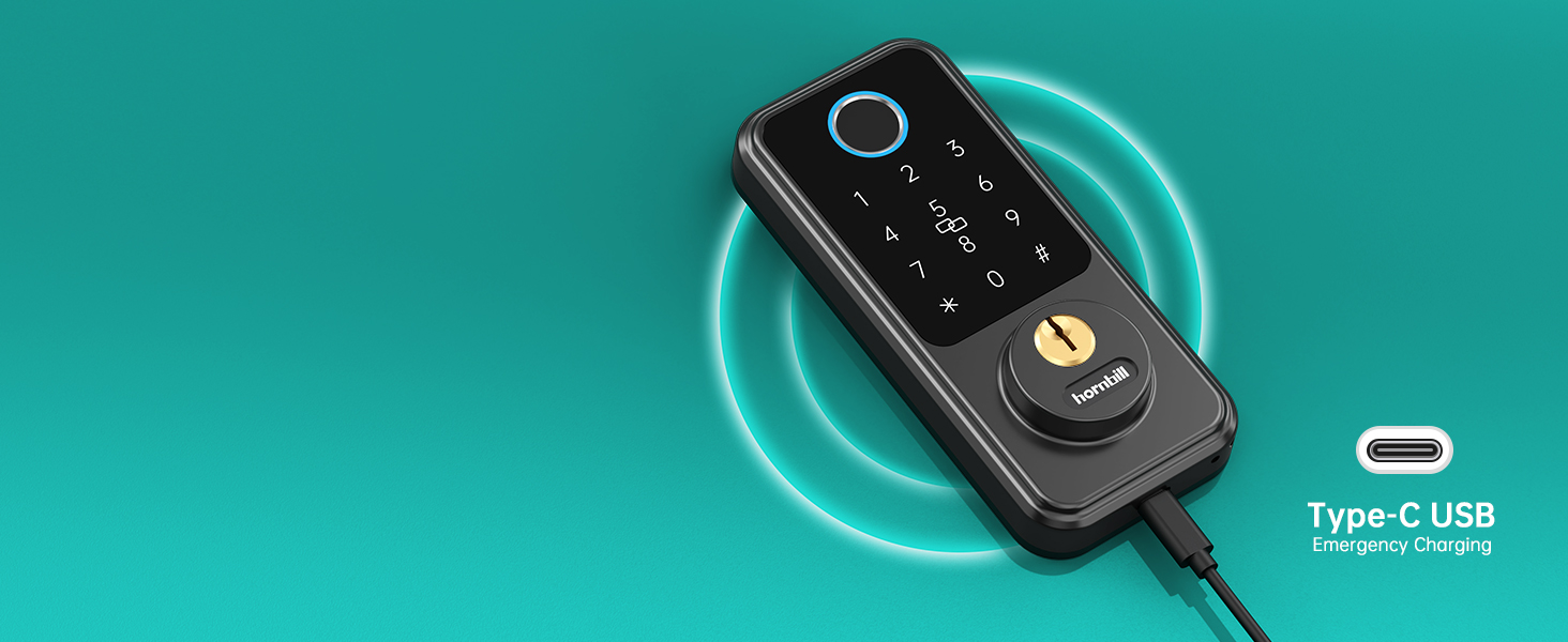 Smart Lock for Front Door Lock Set Keyless Entry Deadbolt with Handle